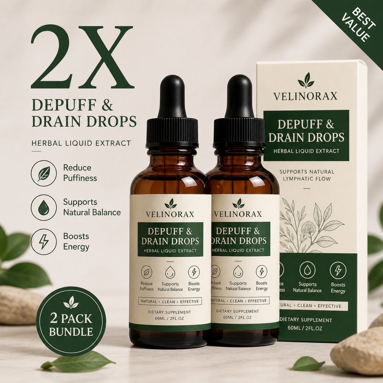 Velinorax Depuff & Drain Drops